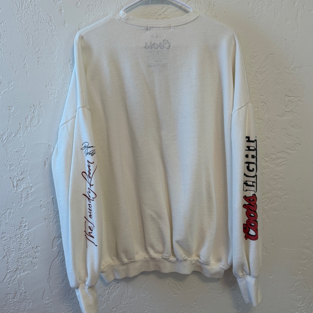The Laundry Room White Coors Beer Wolf Oversized Sweatshirt - Picture 8 of 9